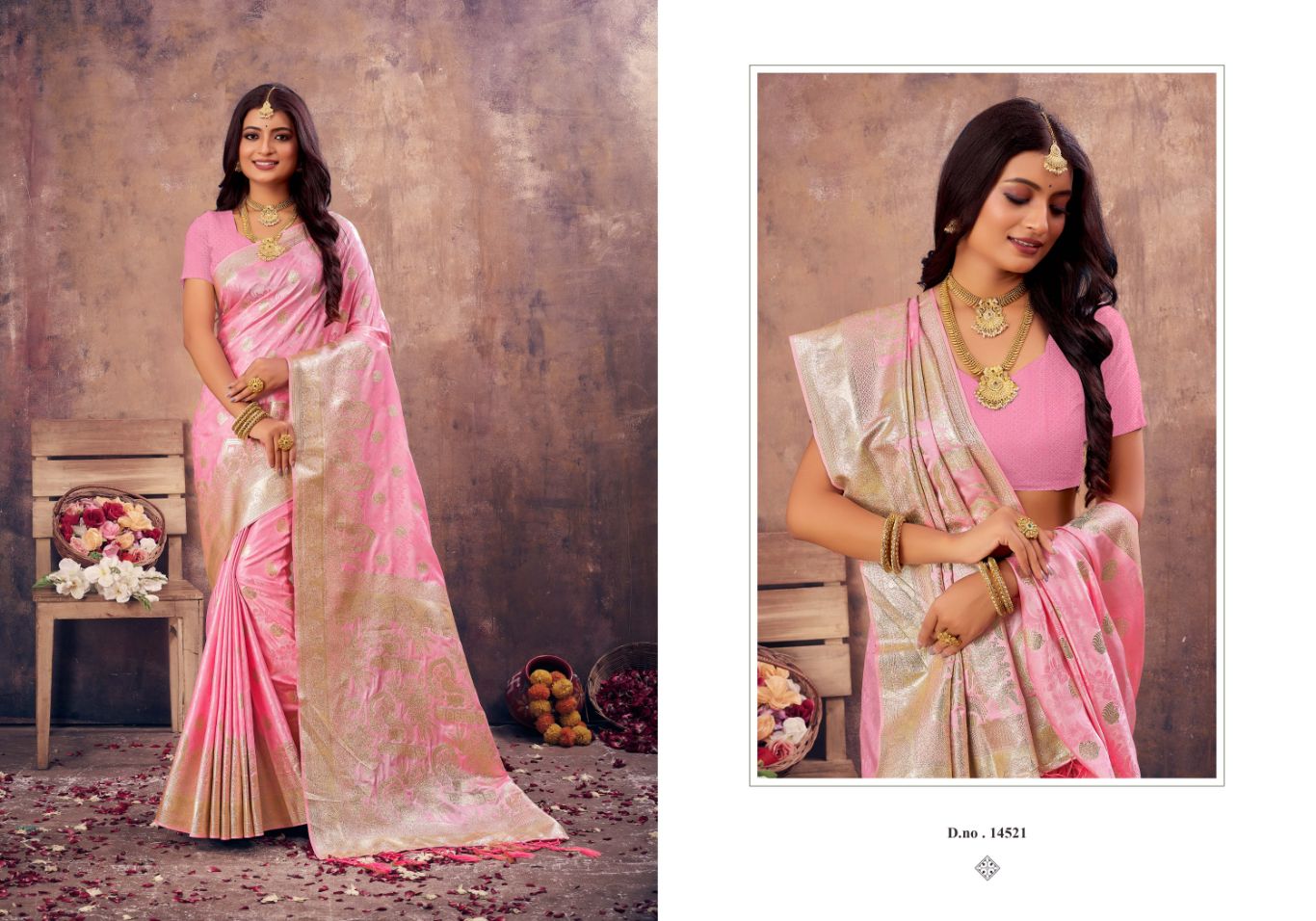 Bunawat Ameera Banarasi Silk Wedding Saree Catalog The Ethnic World